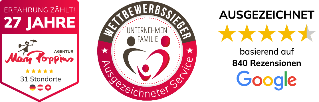 27 Jahre Erfahrung • Ausgezeichnet: Unternehmen Familie • Ausgezeichnet: Google